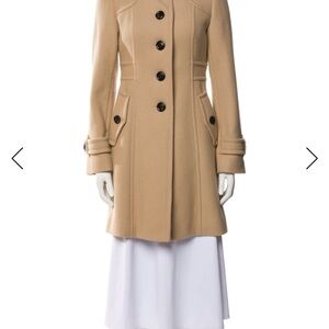 Burberry Tan Trench Coat with Black Buttons